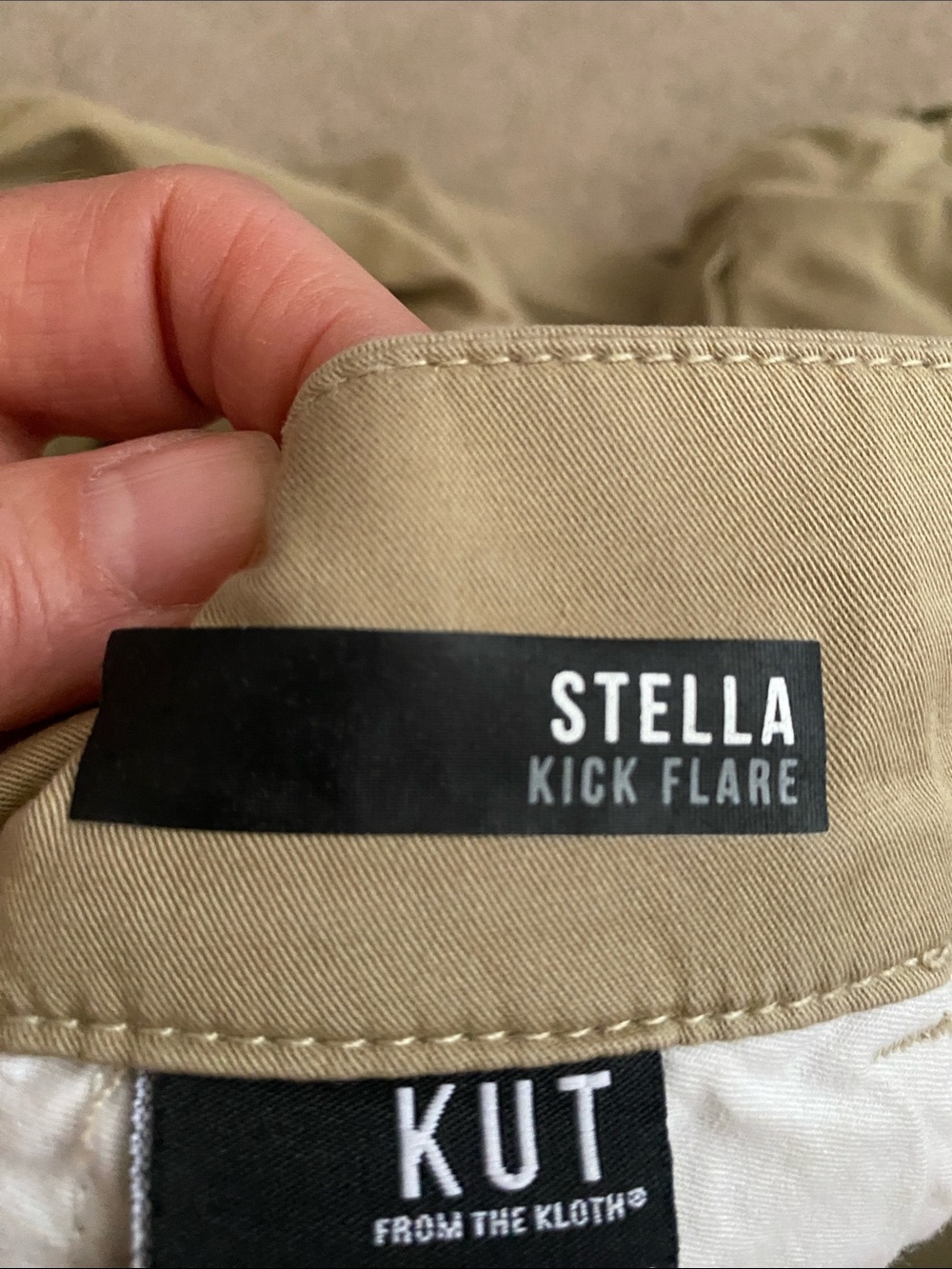 KUT from the Kloth Stella Kick Flare Pants - Tan